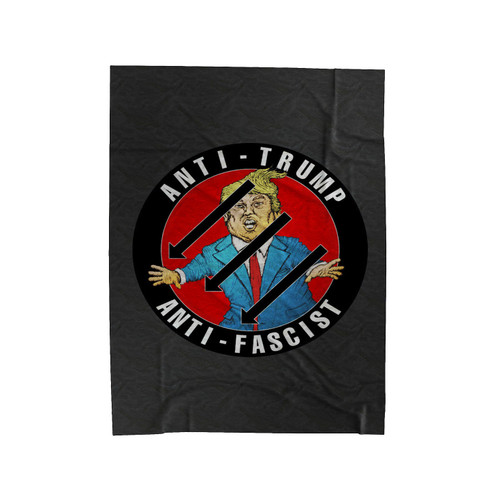 Anti Trump Anti Fascist Velveteen Blanket