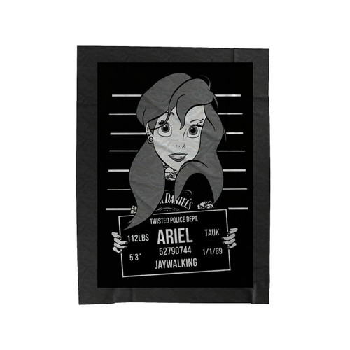 Ariel Mermaid Mug Shot Velveteen Blanket