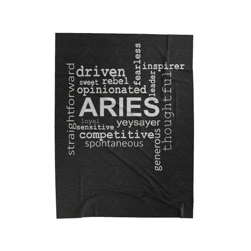 Aries Zodiac Sign Velveteen Blanket