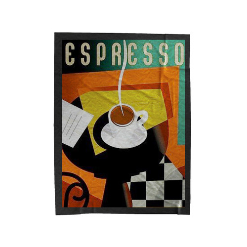 Art Deco Coffee Velveteen Blanket