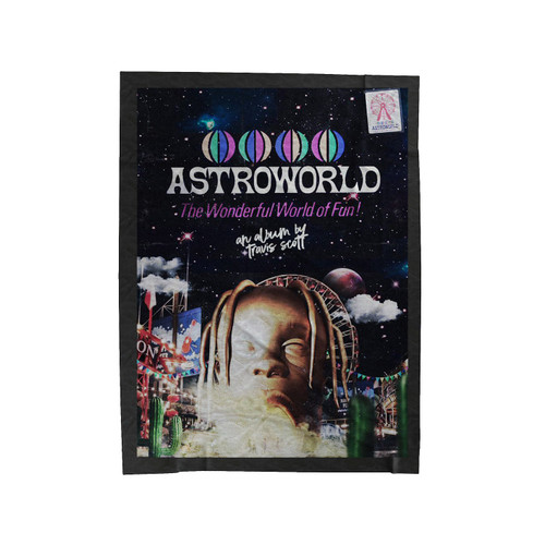 Astroworld Travis Scott The Wonderful World Of Fun Velveteen Blanket