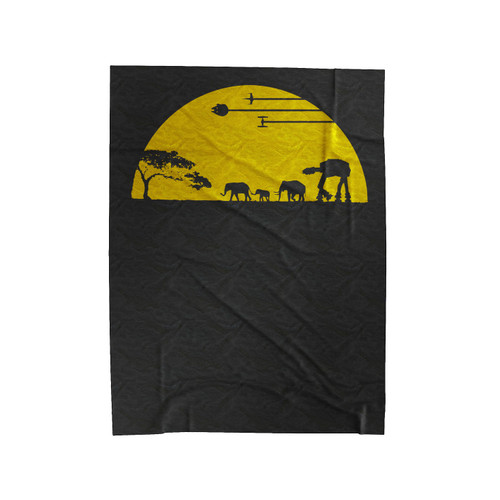 At-At Funny At At Imperial Walker All Terrain Armored Transport Sci Fi Movie Velveteen Blanket