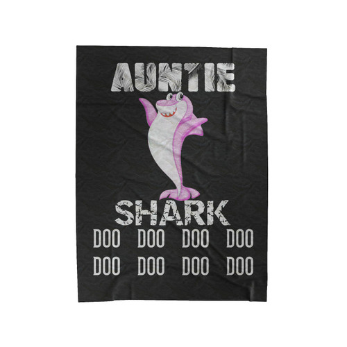 Auntie Shark Doo Doo Doo Velveteen Blanket