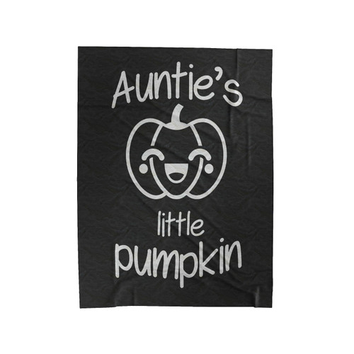 Auntie's Little Pumpkin Aunt Halloween Costume Funny Velveteen Blanket