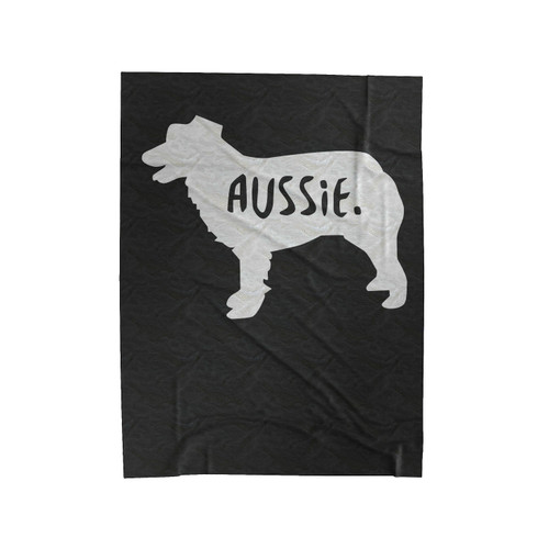 Australian Shepherd Dog Puppy Doggy Aussie Velveteen Blanket