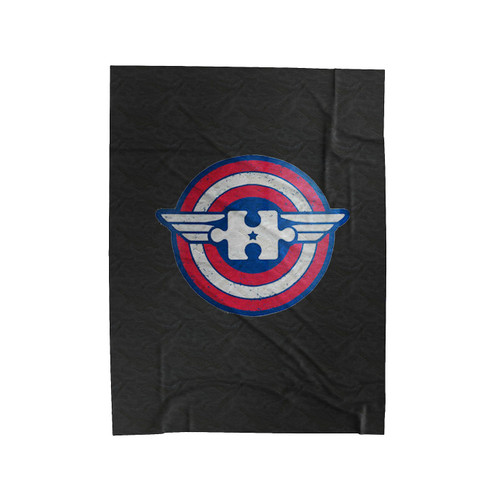 Autism Awareness Captain Autism Velveteen Blanket