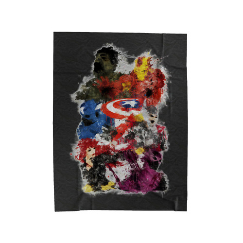 Avengers Assemble Art 1 Velveteen Blanket