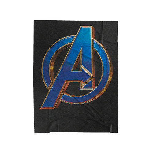Avengers Endgame Heroic Logo Velveteen Blanket