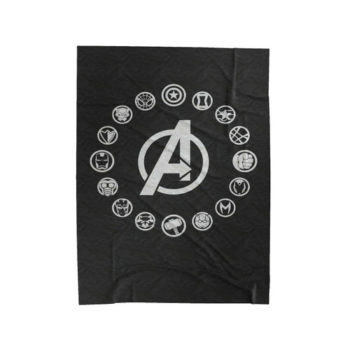 Avengers Infinity War Hero Icons Velveteen Blanket