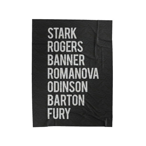 Avengers Names Avengers Infinity War Infinity Gauntlet Marvel Velveteen Blanket