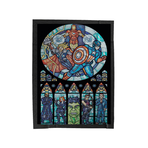 Avengers Stained Glass Velveteen Blanket