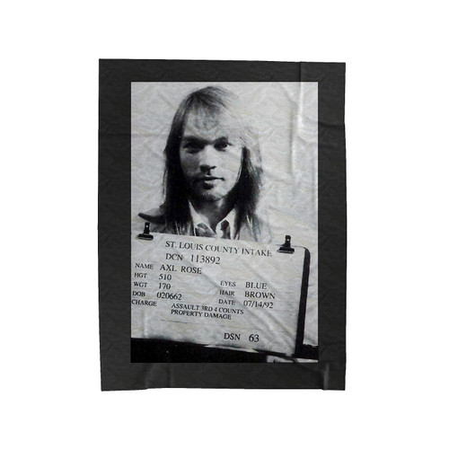 Axl Rose's Mugshot 1992 Velveteen Blanket