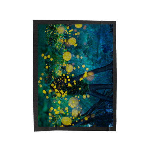 Beautiful Fireflies Velveteen Blanket