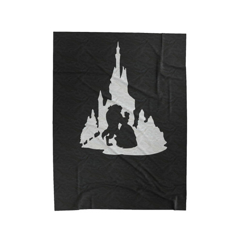 Beauty And The Beast Castle Silhouette Castle Disney Velveteen Blanket