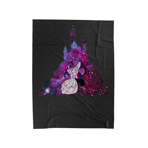 Beauty And The Beast With Galaxy Velveteen Blanket