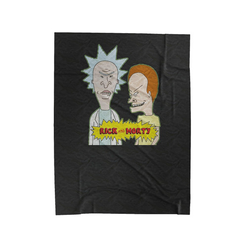 Beavis And Butthead Parody Rick And Morty Velveteen Blanket