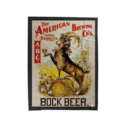 Beer Goat Famous St Louis American Brewing Beer Vintage Velveteen Blanket