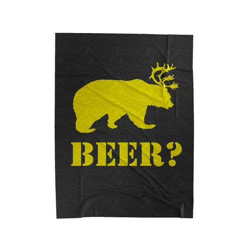 Beer Or Deer Velveteen Blanket