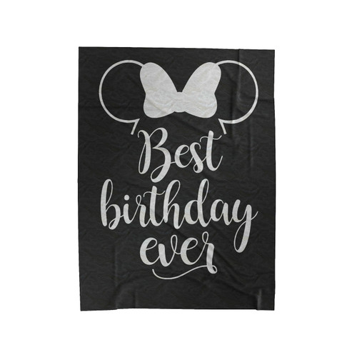 Best Birthday Ever Minnie Velveteen Blanket