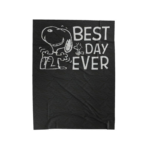 Best Day Ever Snoopy Velveteen Blanket
