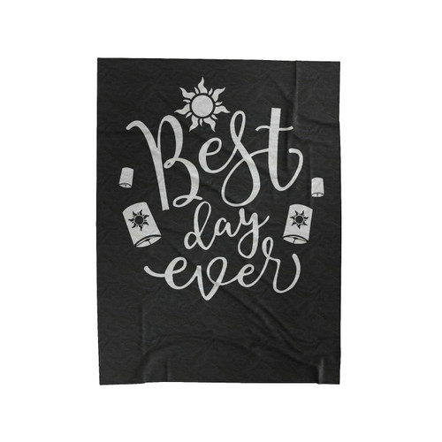Best Day Ever Tangled Disney 1 Velveteen Blanket