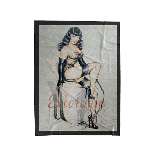 Bettie Page Extatique Velveteen Blanket