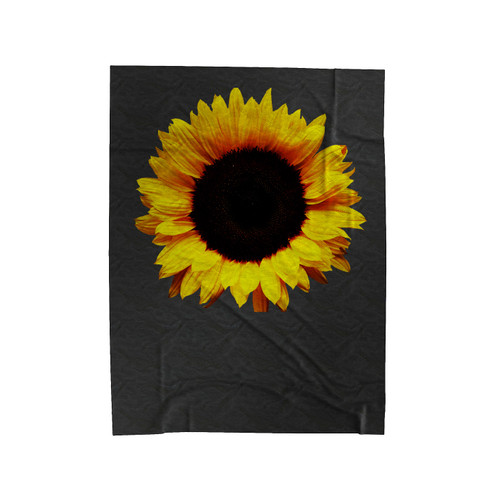Big Sunflower Helianthus Big Flower Retro Velveteen Blanket