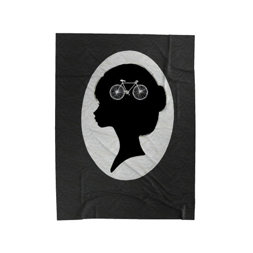 Bike Brain Velveteen Blanket