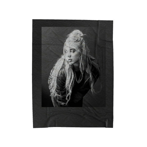 Billie Eilish Fans We Love Billie Eilish Black Velveteen Blanket