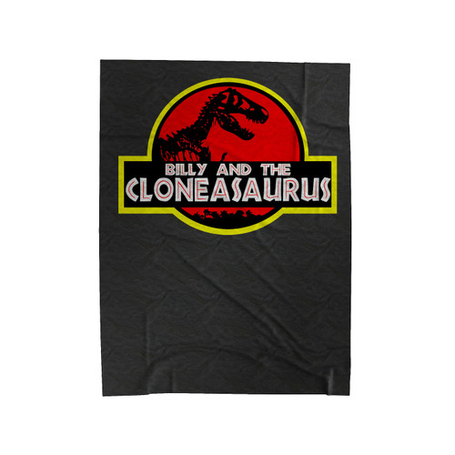Billy And The Cloneasaurus Logo Velveteen Blanket