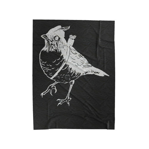 Bird Nerd Robin Hood Velveteen Blanket
