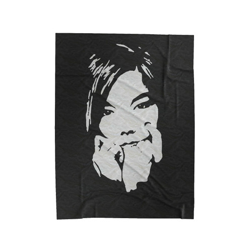 Bjork Face Street Art 1 Velveteen Blanket