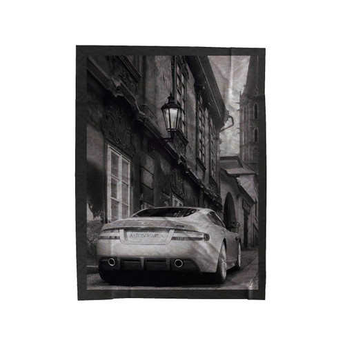 Black And White Back Car Velveteen Blanket