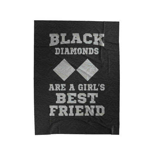 Black Diamonds Velveteen Blanket