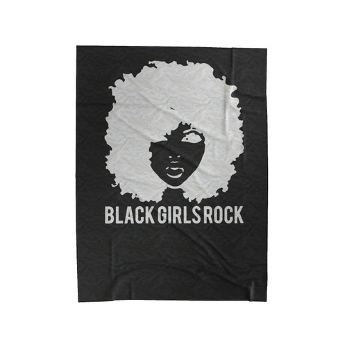 Black Girls Rock Graphic Text Brooklyn Authentic Velveteen Blanket