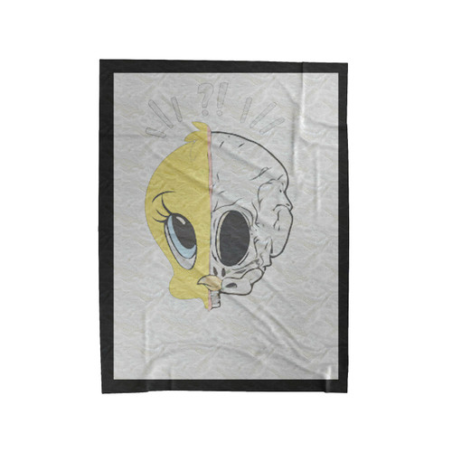 Black Keys Split Bird Skull Bones Velveteen Blanket