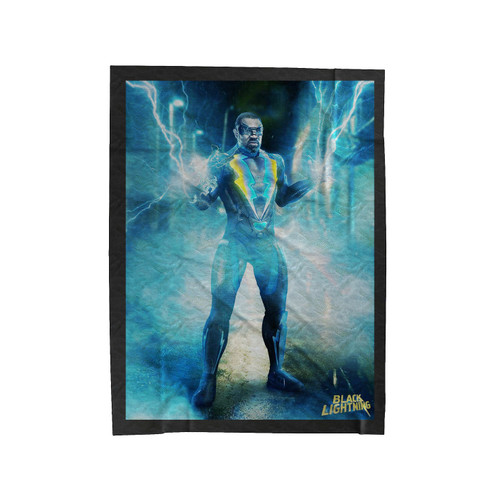 Black Lightning 1 Velveteen Blanket