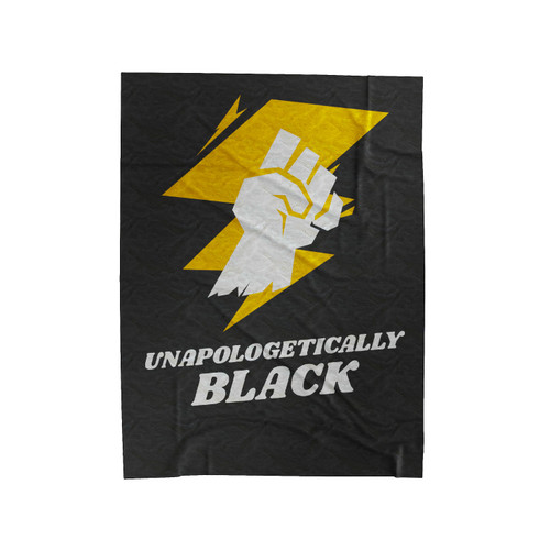Black Lives Matter Unapologetically Black Velveteen Blanket
