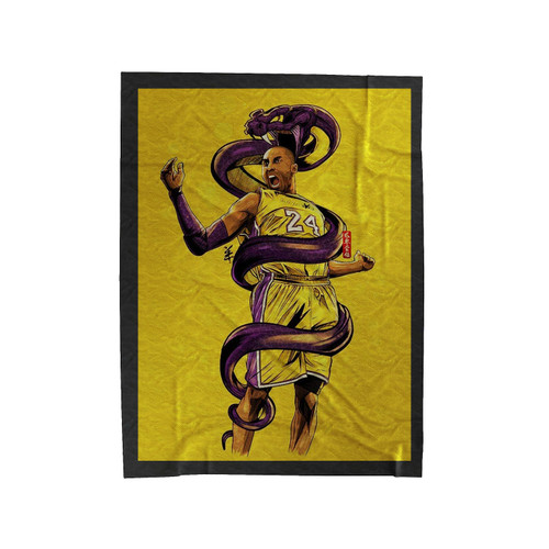 Black Mamba Kobe Illustration Velveteen Blanket
