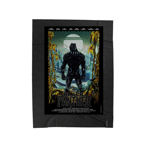 Black Panther Movie Poster Velveteen Blanket