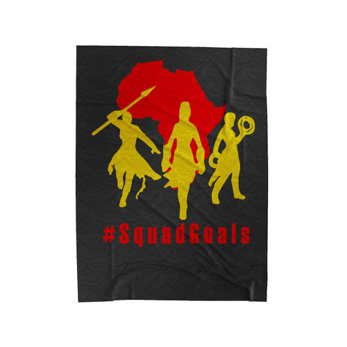Black Panther Squad Goals Velveteen Blanket