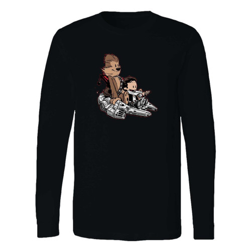 This classic fit calvin and hobbes as han solo and chewbacca long sleeve shirt is casually elegant and very comfortable. With fine quality print to make one stand out, it's a perfect fit for every occasion.