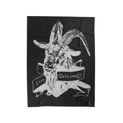 Black Phillip Devil Goat Velveteen Blanket