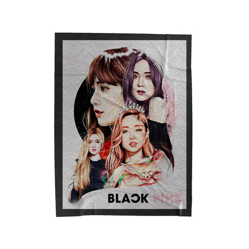 Black Pink Painting Art Velveteen Blanket