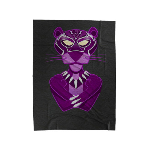 Black Pink Panther T'Challa Marvel Funny Velveteen Blanket
