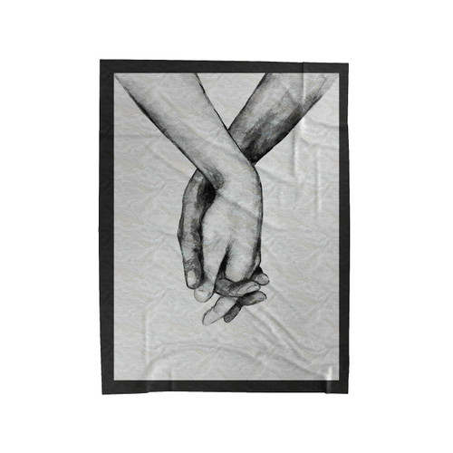 Black White Hands Velveteen Blanket