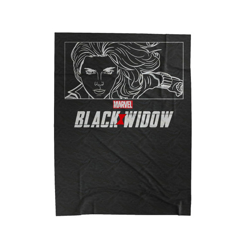 Black Widow Character Art And Logo Velveteen Blanket