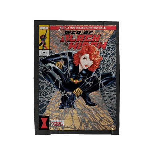 Black Widow Comic Book Revolution Velveteen Blanket