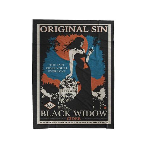 Black Widow Freshly Pressed Original Sin Cider Velveteen Blanket Black Widow Freshly Pressed Original Sin Cider Velveteen Blanket