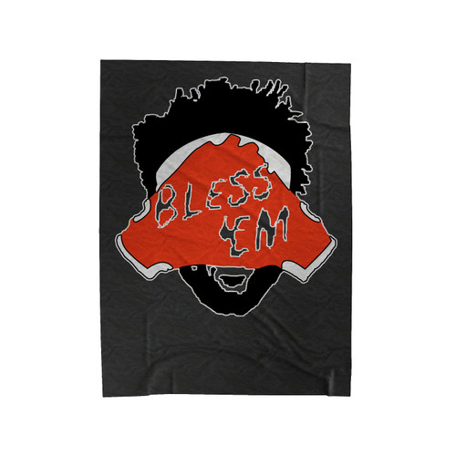 Bless'm Jarvis Landry Cleveland Football Velveteen Blanket